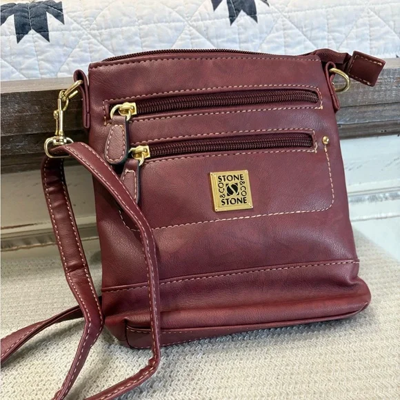 Stone & Co. Wine Crossbody Bag - Picture 1 of 5
